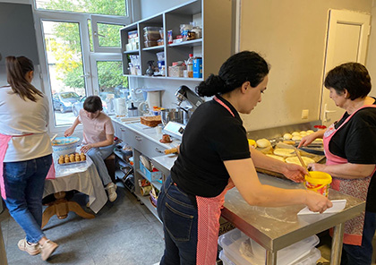 Lors de notre visite de l'atelier de pâtisserie mi-octobre 2024, à Erevan