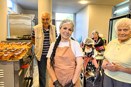 Erevan, septembre 2024 - lancement de l'atelier de pâtisserie des déplacés